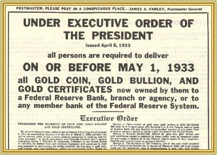 gold why order executive fdr