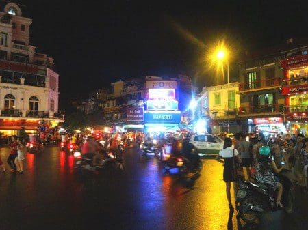 Hanoi Vietnam entry tax at night