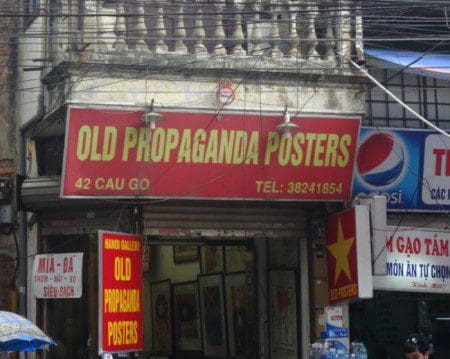 Vietnam government propaganda posters store