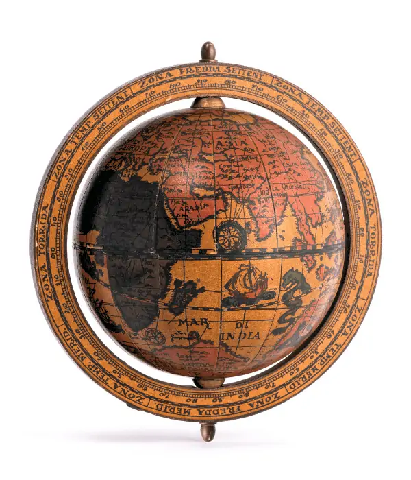 Second Residence Vintage Globe - offshore gold storage vintage globe