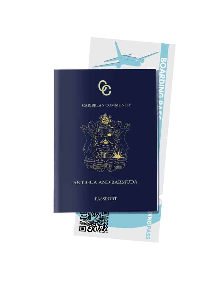 Antigua barbuda citizenship - Picture of a passport with Antigua and Barbuda writing on it