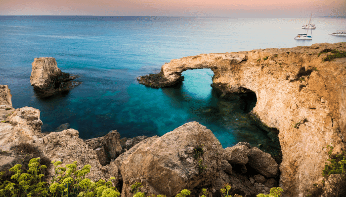 Cyprus citizenship - Picture of natural rock arch in Ayia Napa