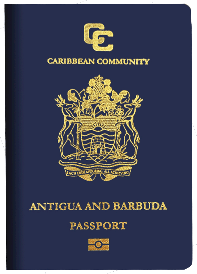 Antigua and Barbuda Passport - Picture of a blue Antigua and Barbuda Passport