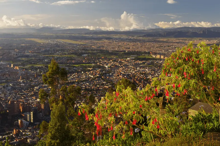 Bogota at sunset