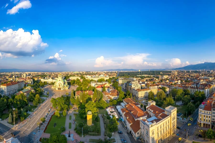 Sofia Bulgaria City Center and Cathedral