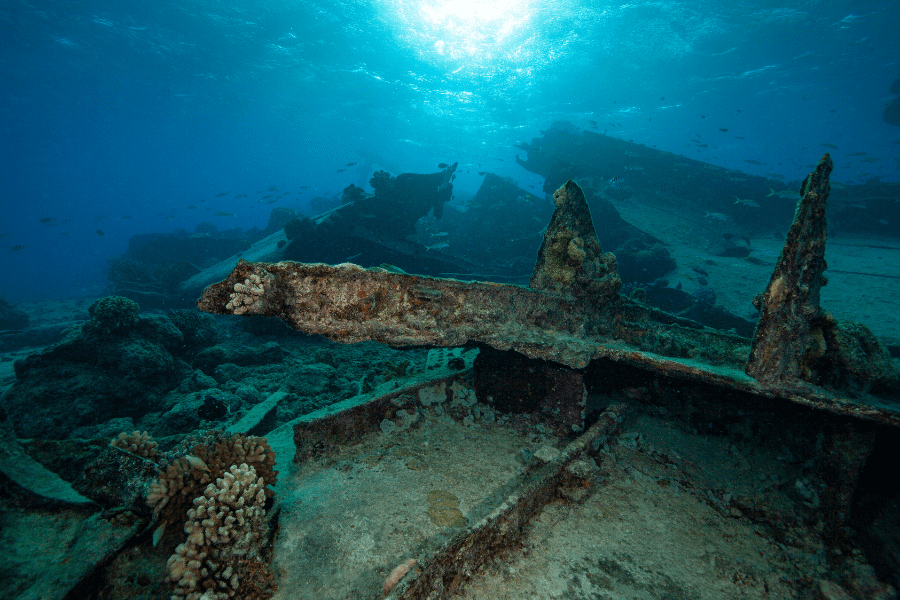 Exploring sunken ships is one of the activities to do in Seychelles you should not pass up.